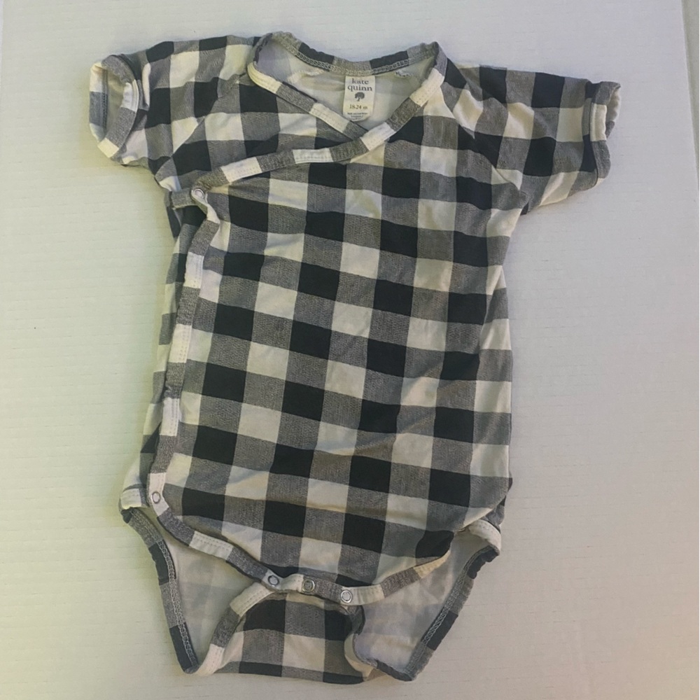 Kate Quinn Checkered Baby Bodysuit 18-24 m GUC